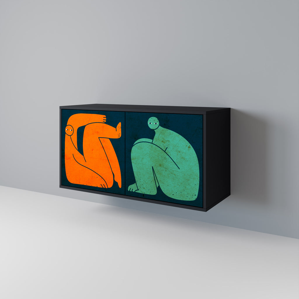 TOGETHER BUT SEPARATELY 2-Door Sideboard in Black Finish