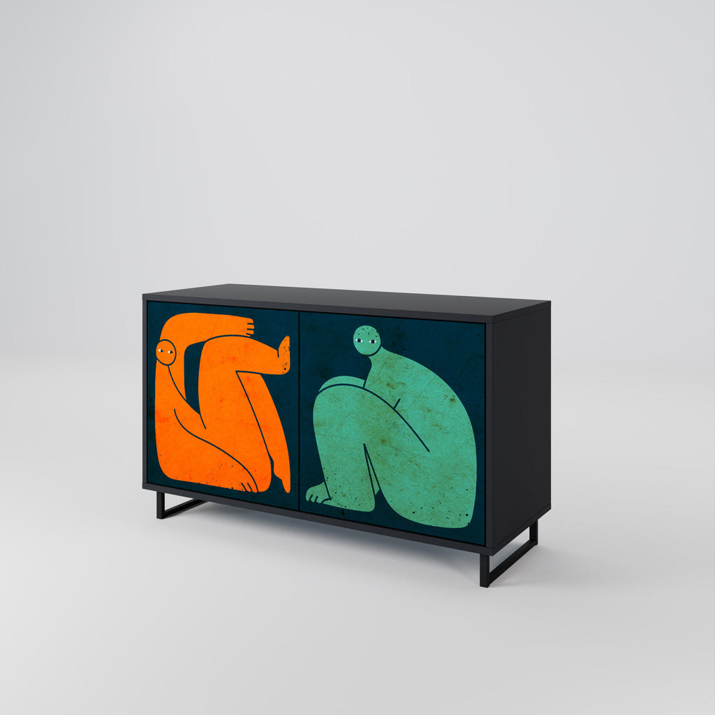 TOGETHER BUT SEPARATELY 2-Door Sideboard in Black Finish