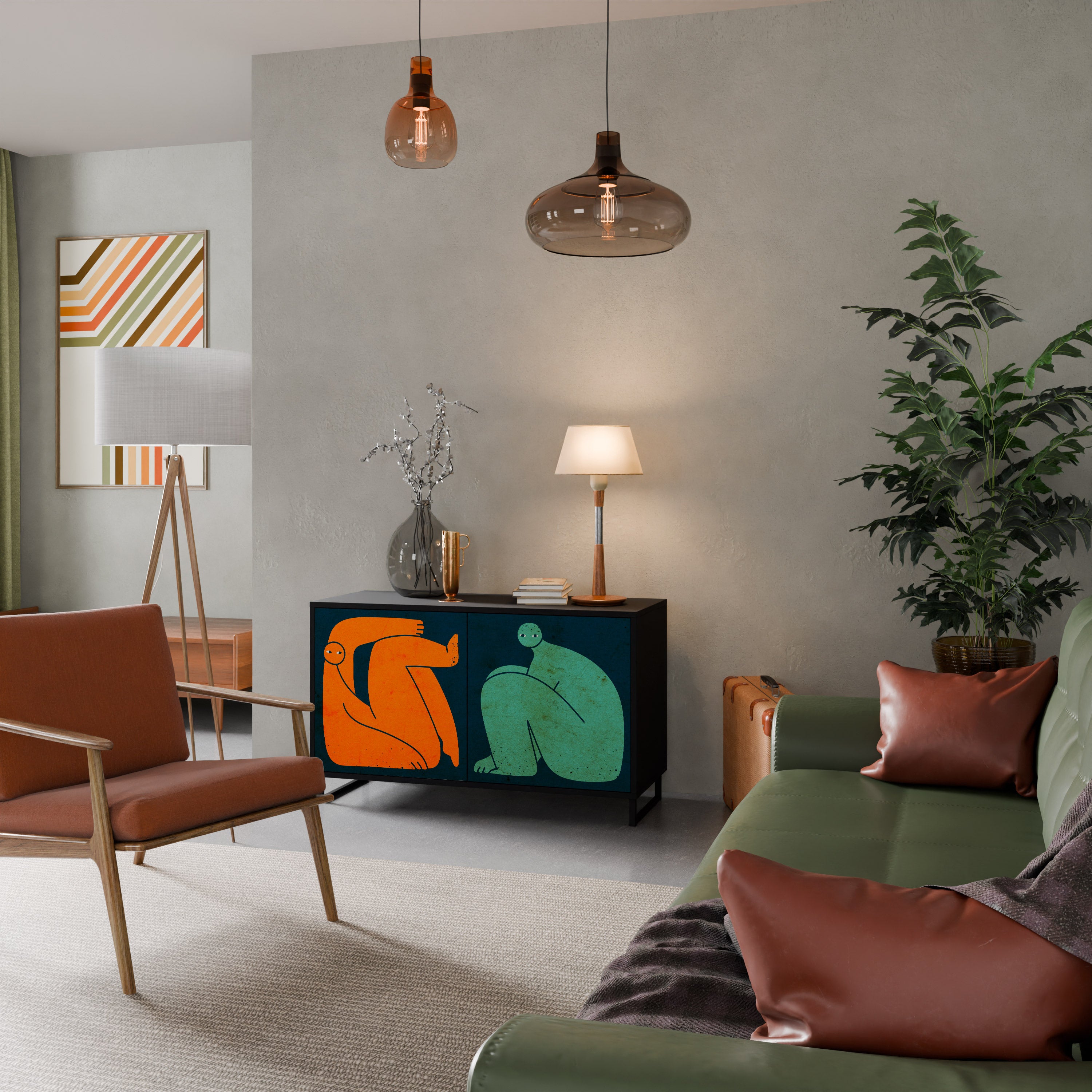 TOGETHER BUT SEPARATELY 2-Door Sideboard in Black Finish