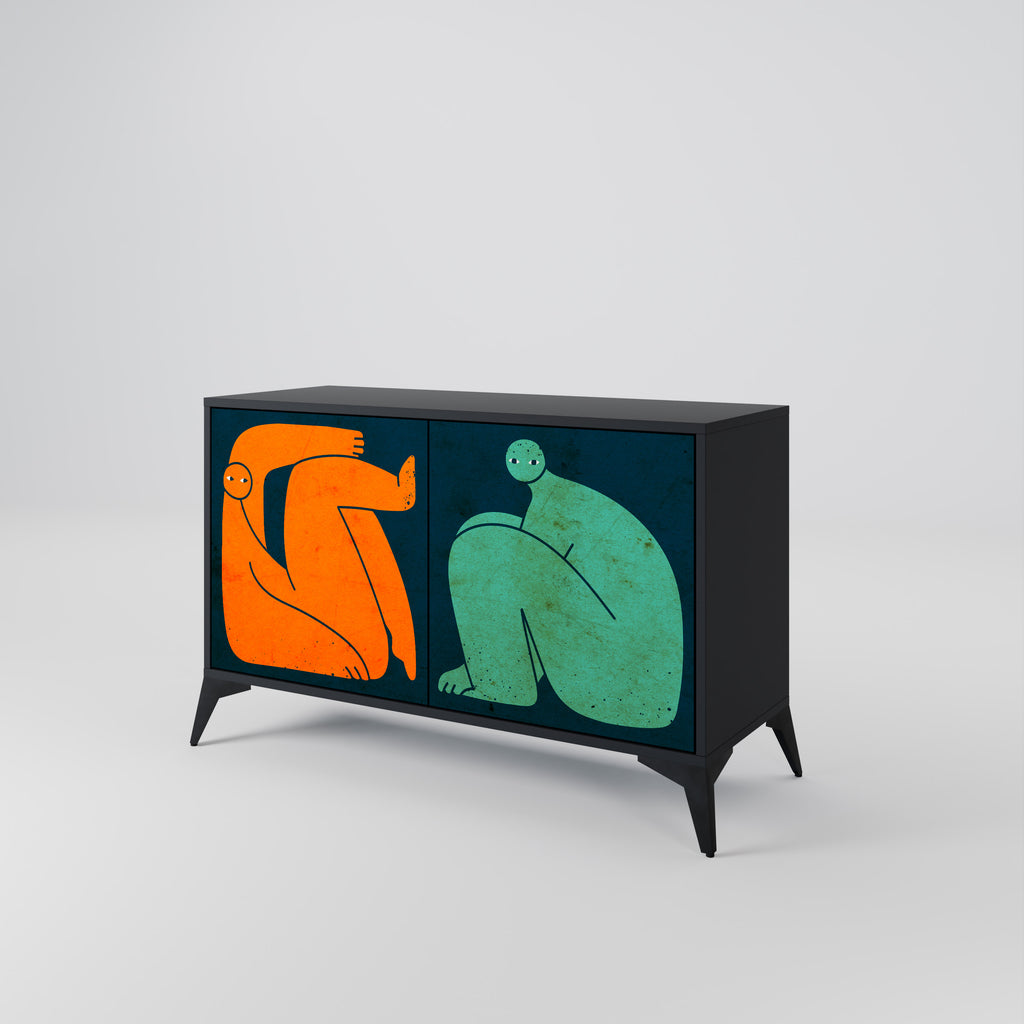 TOGETHER BUT SEPARATELY 2-Door Sideboard in Black Finish