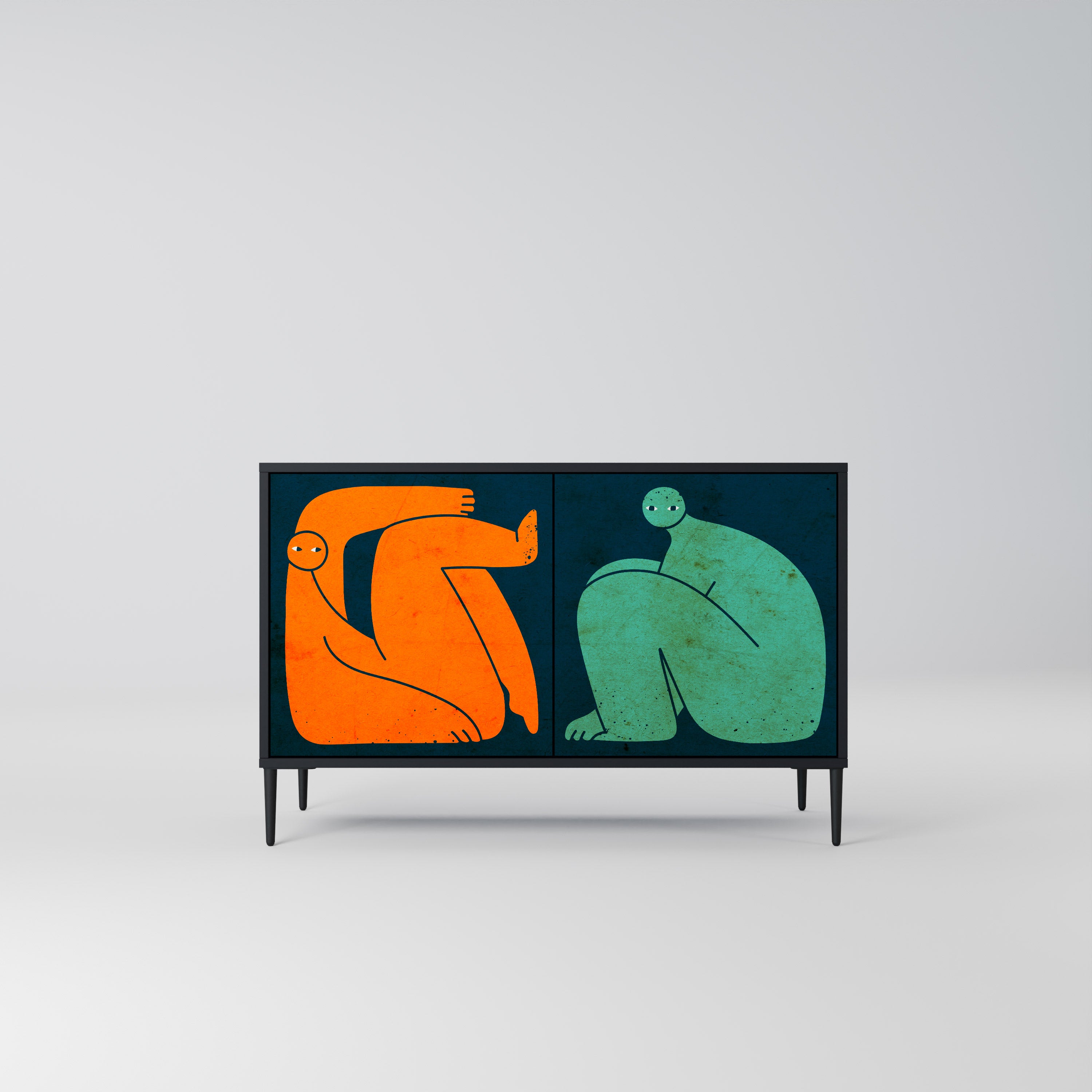 TOGETHER BUT SEPARATELY 2-Door Sideboard in Black Finish