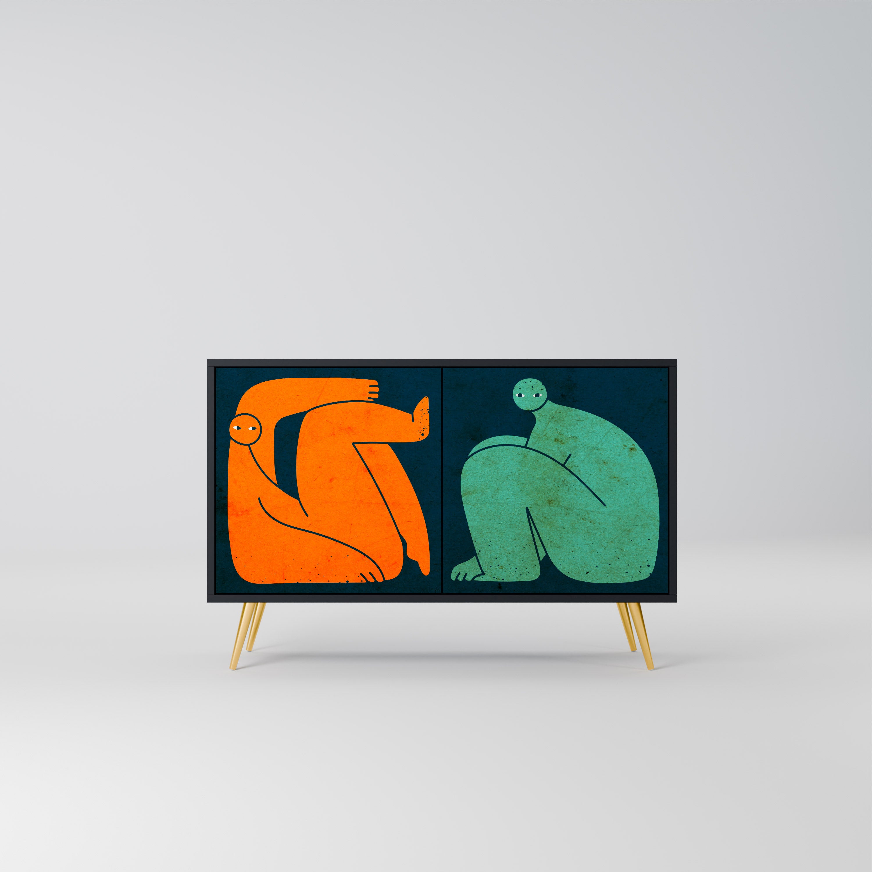 TOGETHER BUT SEPARATELY 2-Door Sideboard in Black Finish