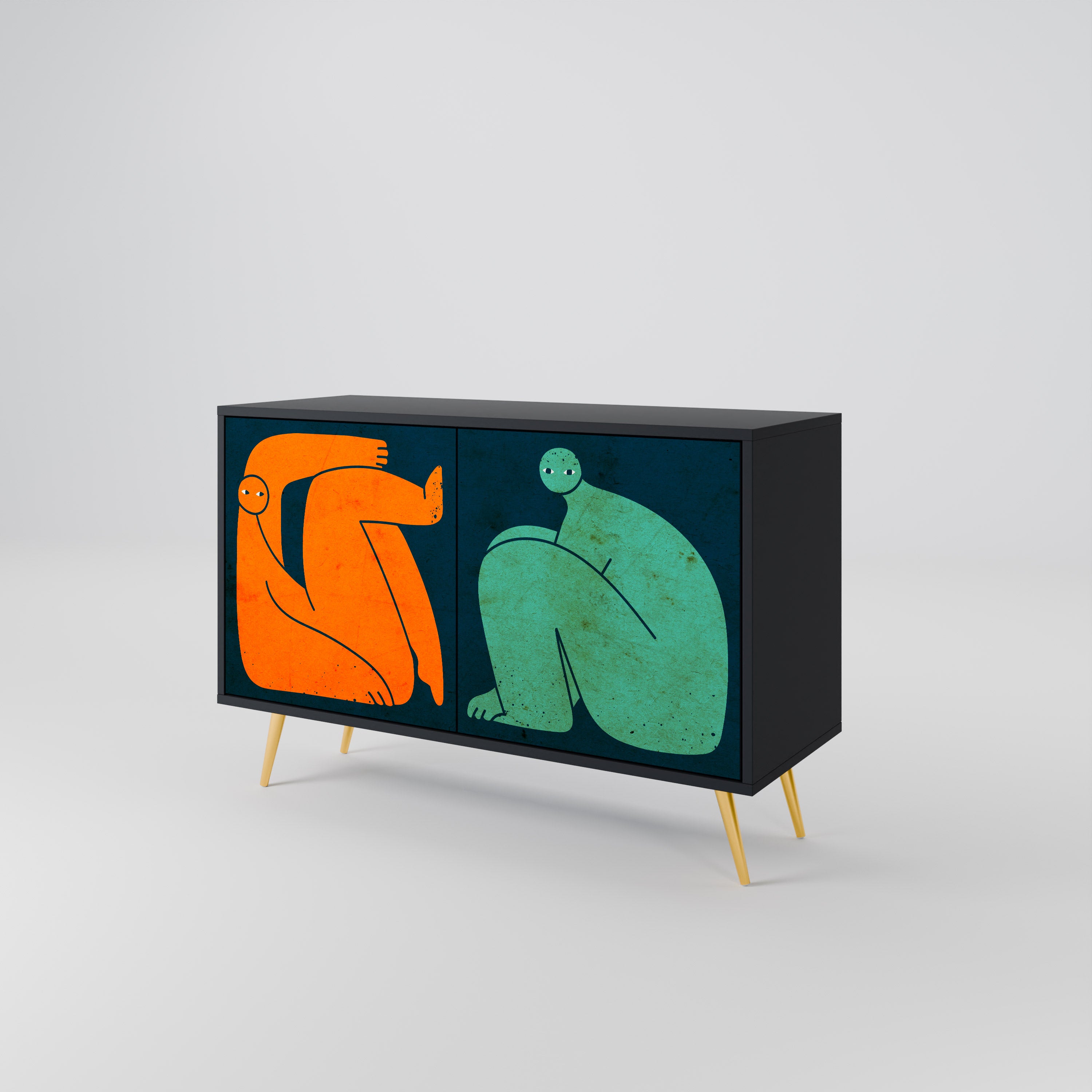 TOGETHER BUT SEPARATELY 2-Door Sideboard in Black Finish