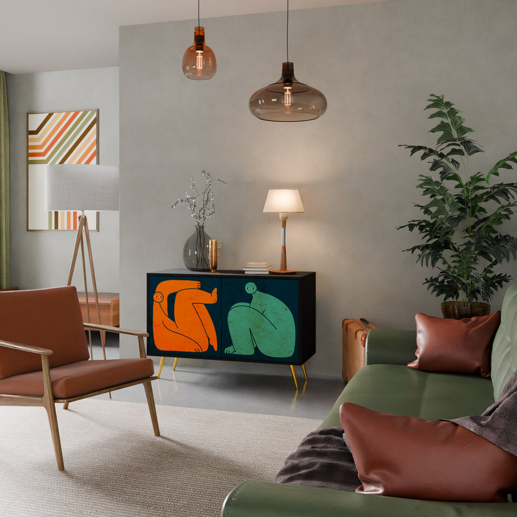 TOGETHER BUT SEPARATELY 2-Door Sideboard in Black Finish