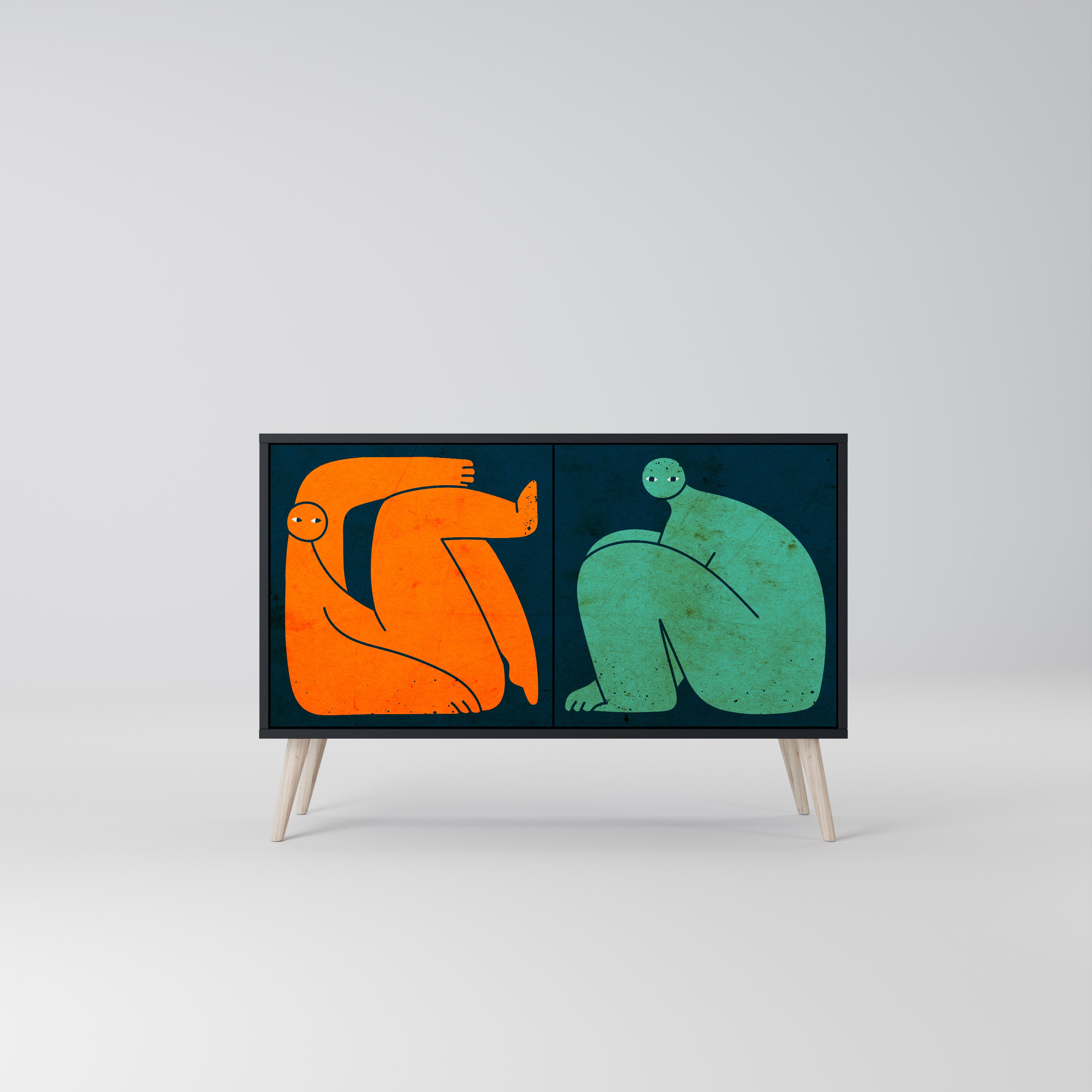 TOGETHER BUT SEPARATELY 2-Door Sideboard in Black Finish