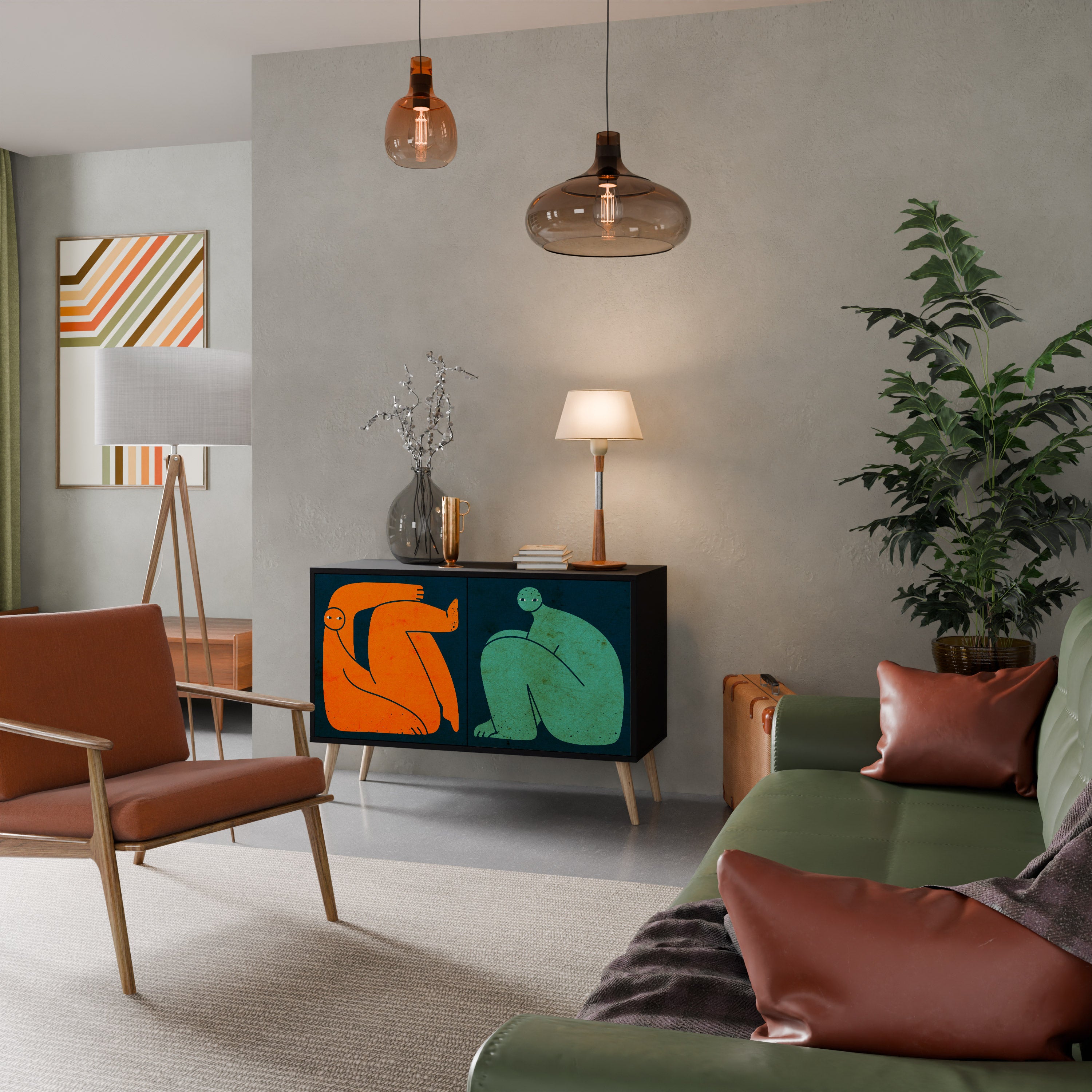 TOGETHER BUT SEPARATELY 2-Door Sideboard in Black Finish