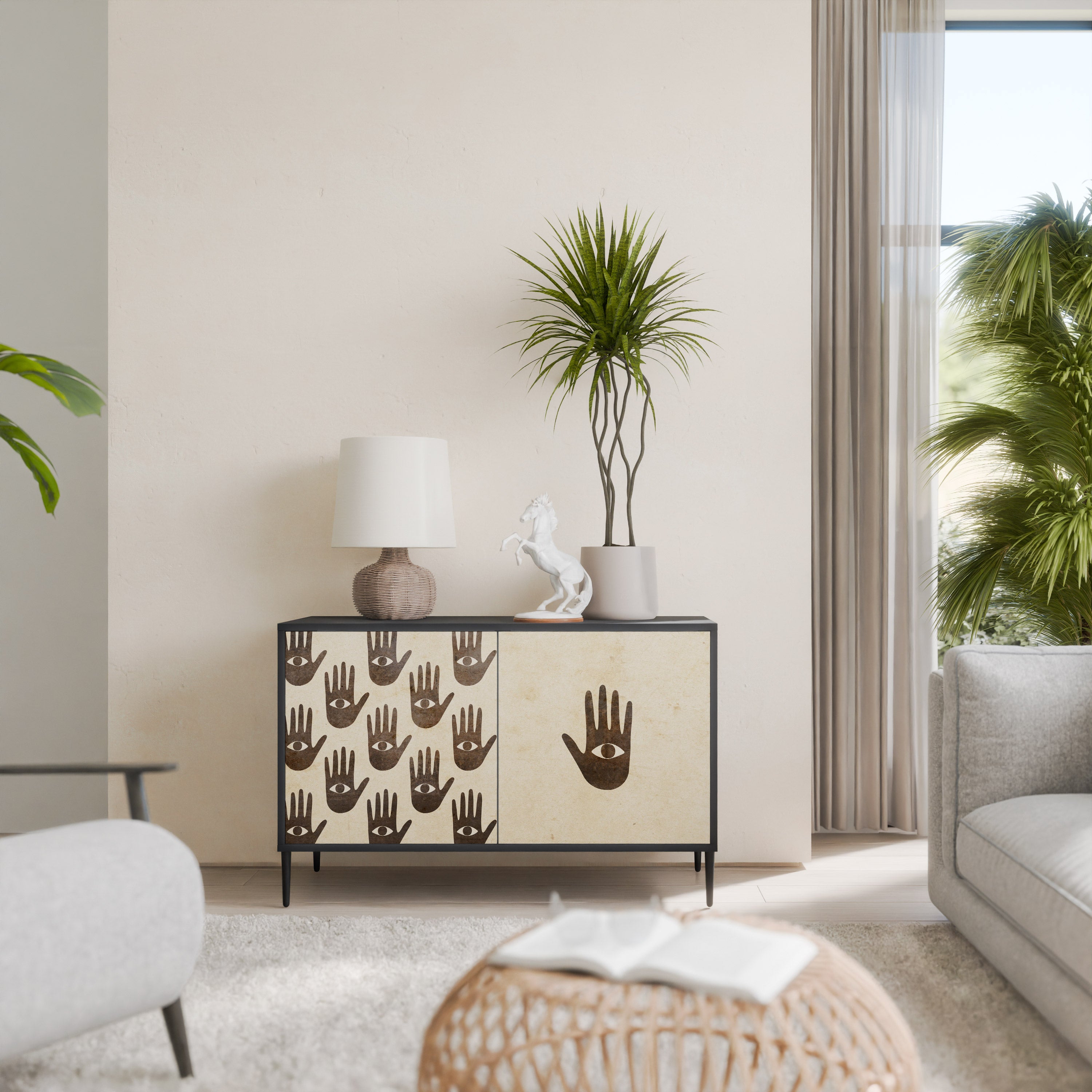SEE MORE 2-Door Sideboard in Black Finish
