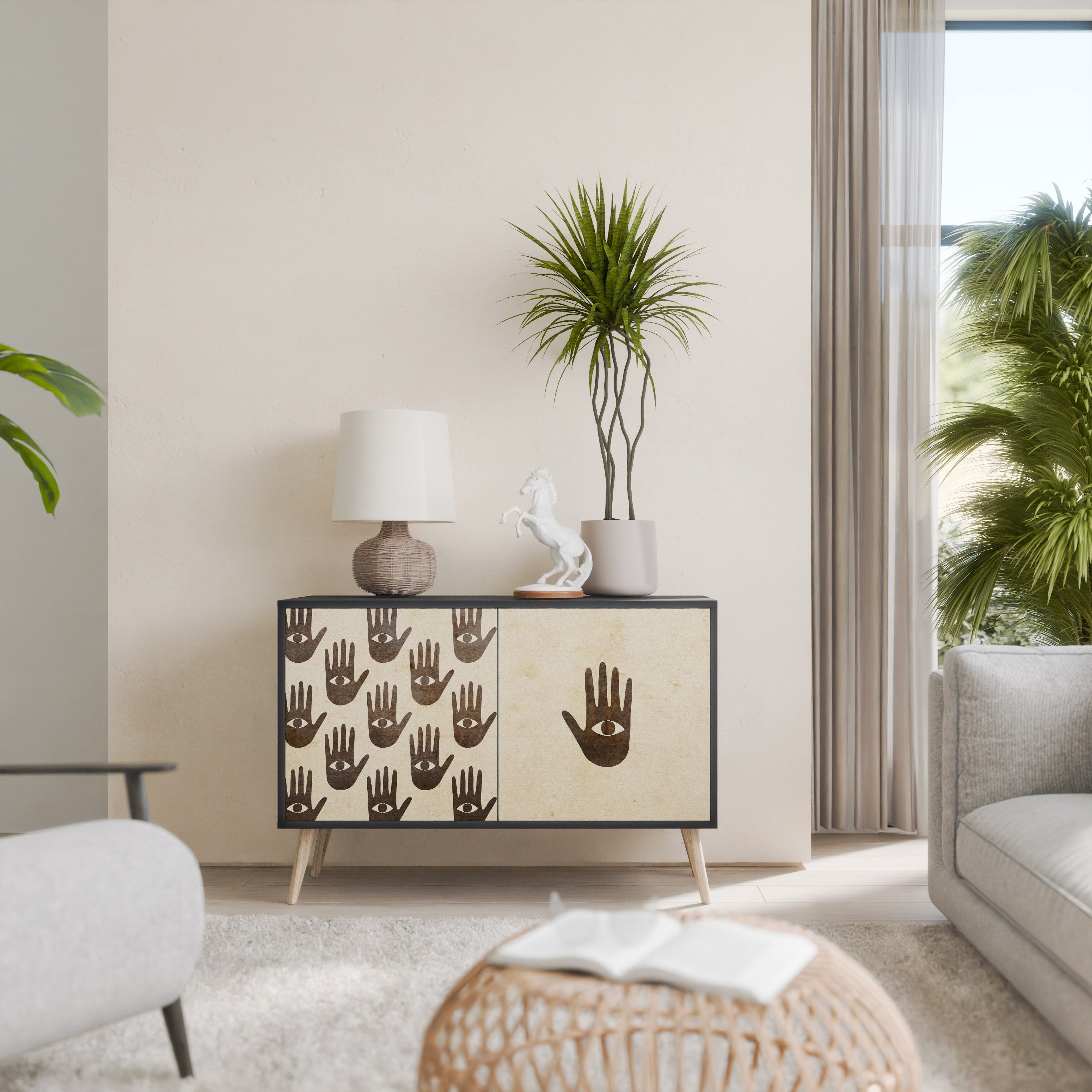 SEE MORE 2-Door Sideboard in Black Finish