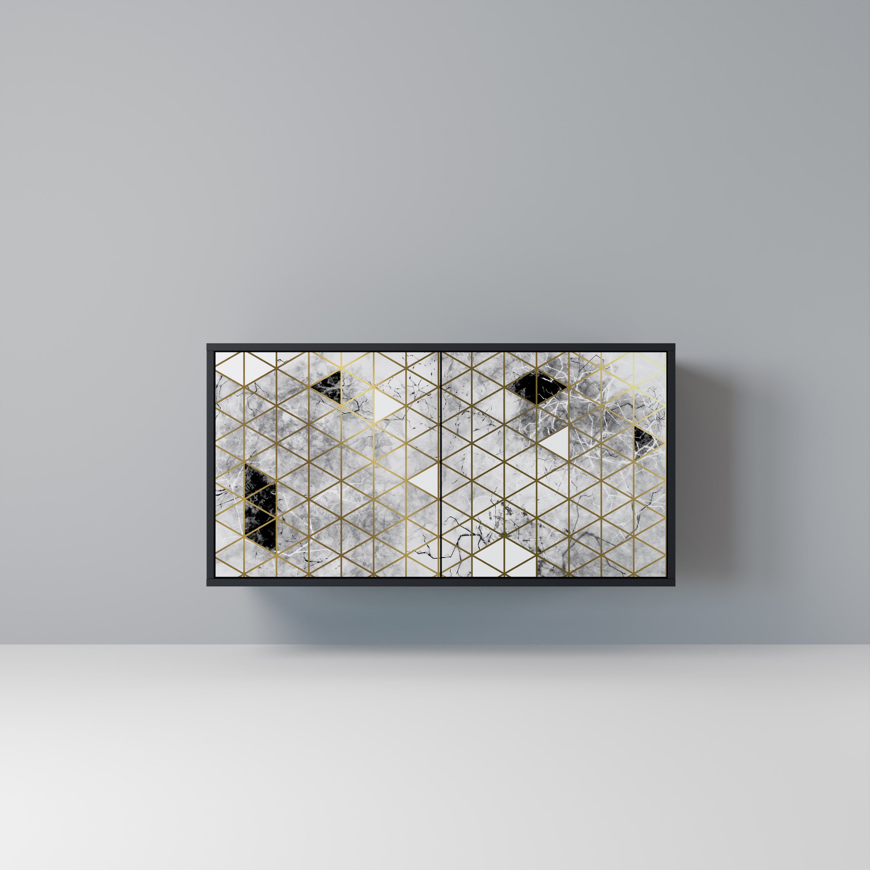 ASHEN ARIA 2-Door Sideboard in Black Finish