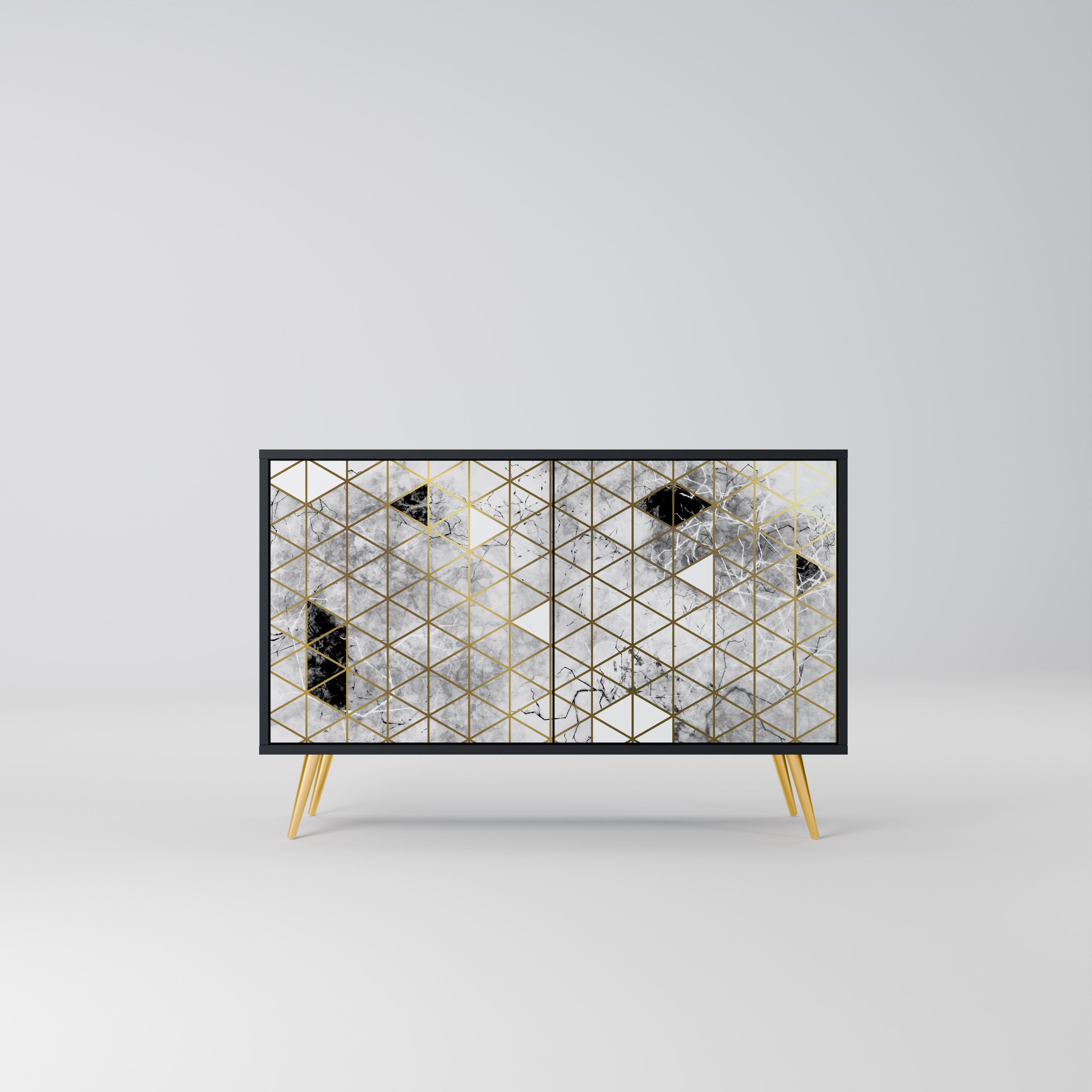 ASHEN ARIA 2-Door Sideboard in Black Finish