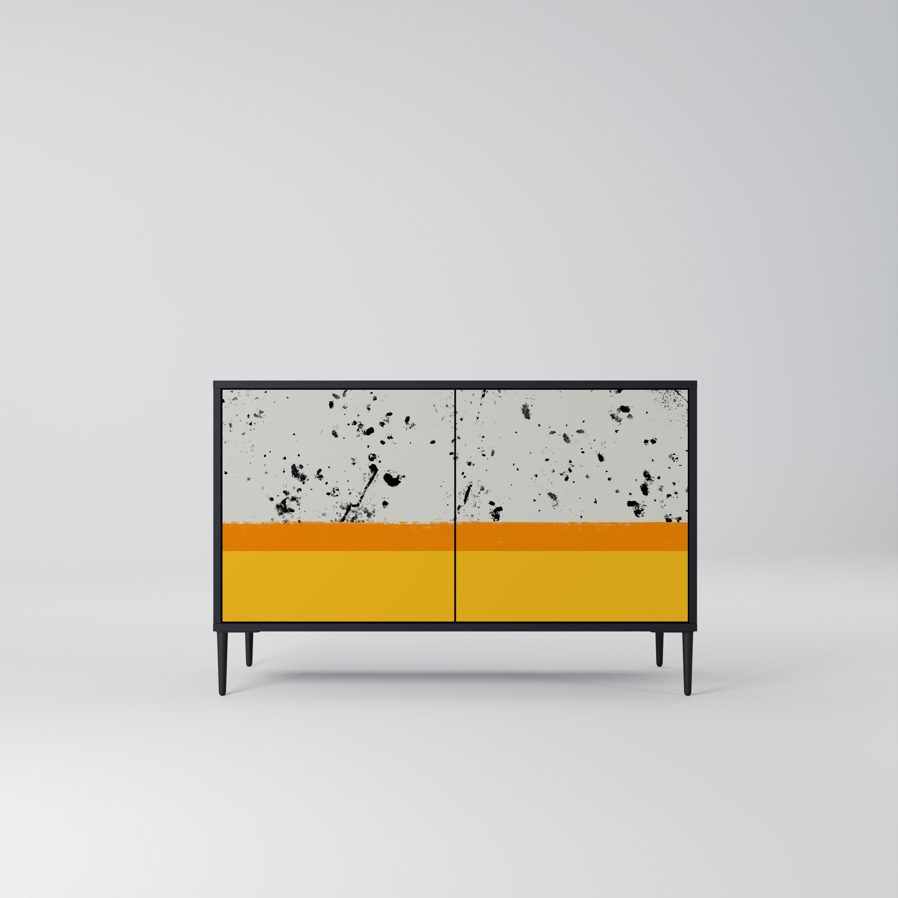 DYED BY ORANGE 2-Door Sideboard in Black Finish