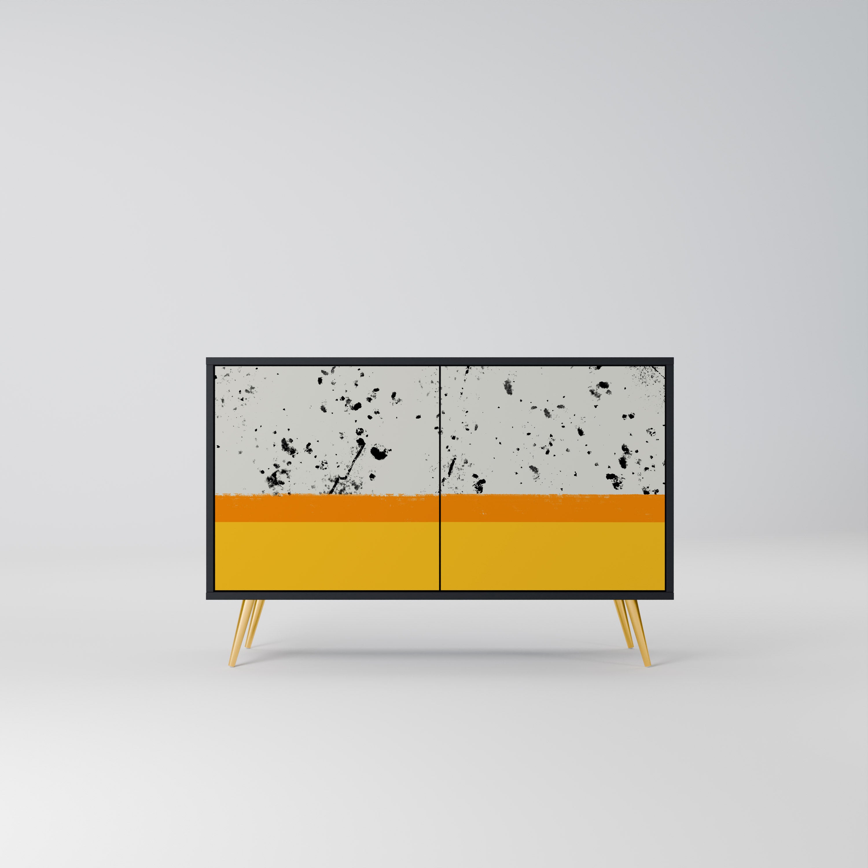 DYED BY ORANGE 2-Door Sideboard in Black Finish