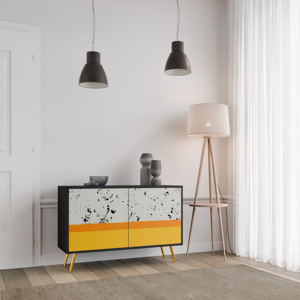 DYED BY ORANGE 2-Door Sideboard in Black Finish