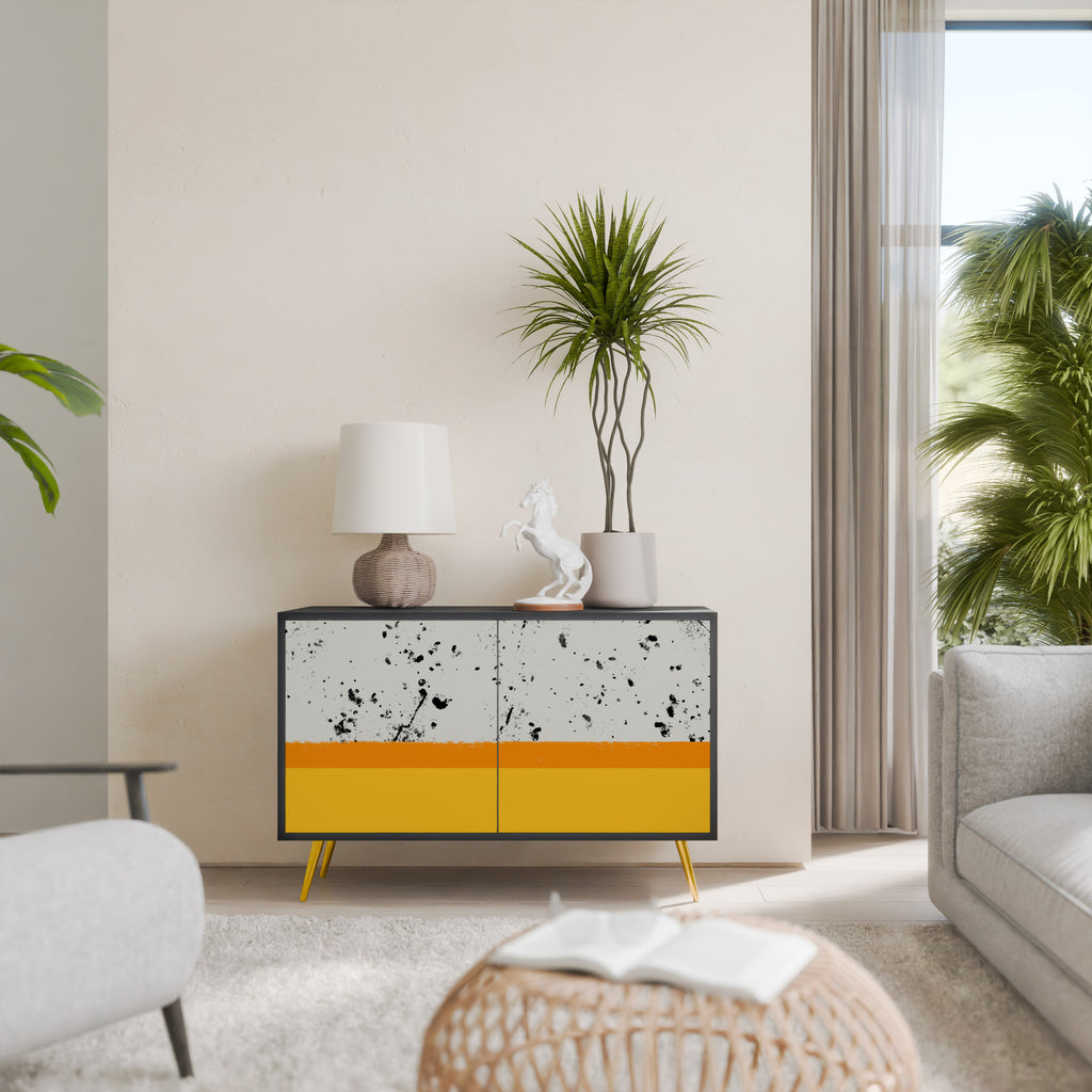 DYED BY ORANGE 2-Door Sideboard in Black Finish