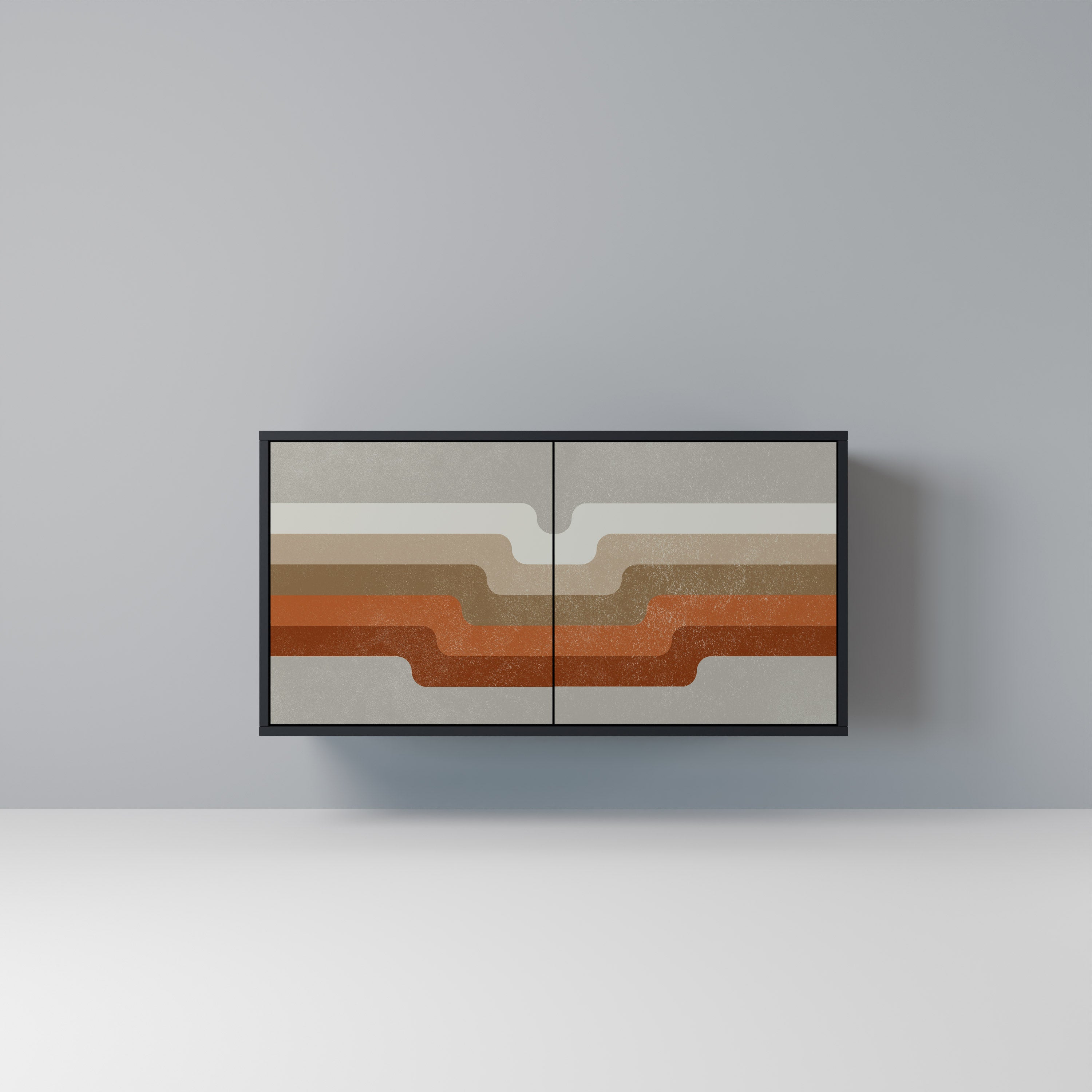 PECULIAR TRAIL 2-Door Sideboard in Black Finish