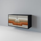 PECULIAR TRAIL Aparador de 2 Puertas en Acabado Negro