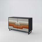 PECULIAR TRAIL Aparador de 2 Puertas en Acabado Negro