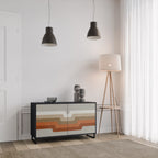 PECULIAR TRAIL Aparador de 2 Puertas en Acabado Negro