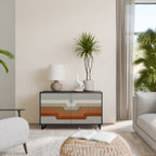 PECULIAR TRAIL Aparador de 2 Puertas en Acabado Negro