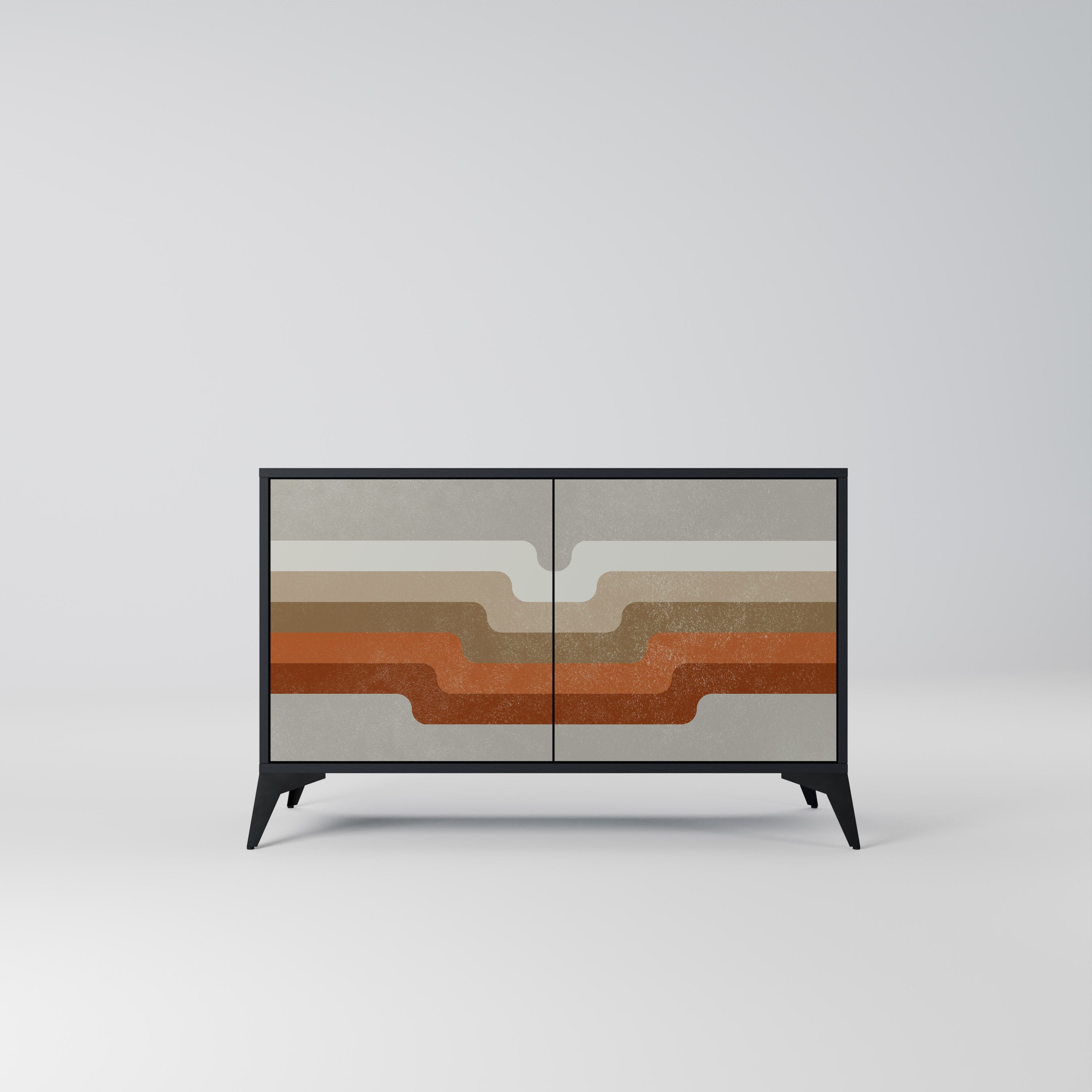 PECULIAR TRAIL 2-Door Sideboard in Black Finish