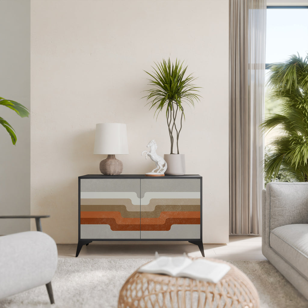 PECULIAR TRAIL 2-Door Sideboard in Black Finish