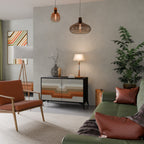 PECULIAR TRAIL Aparador de 2 Puertas en Acabado Negro