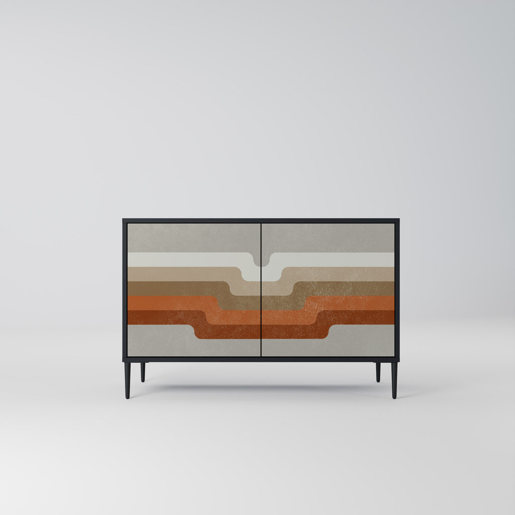 PECULIAR TRAIL 2-Door Sideboard in Black Finish