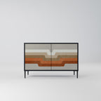 PECULIAR TRAIL Aparador de 2 Puertas en Acabado Negro