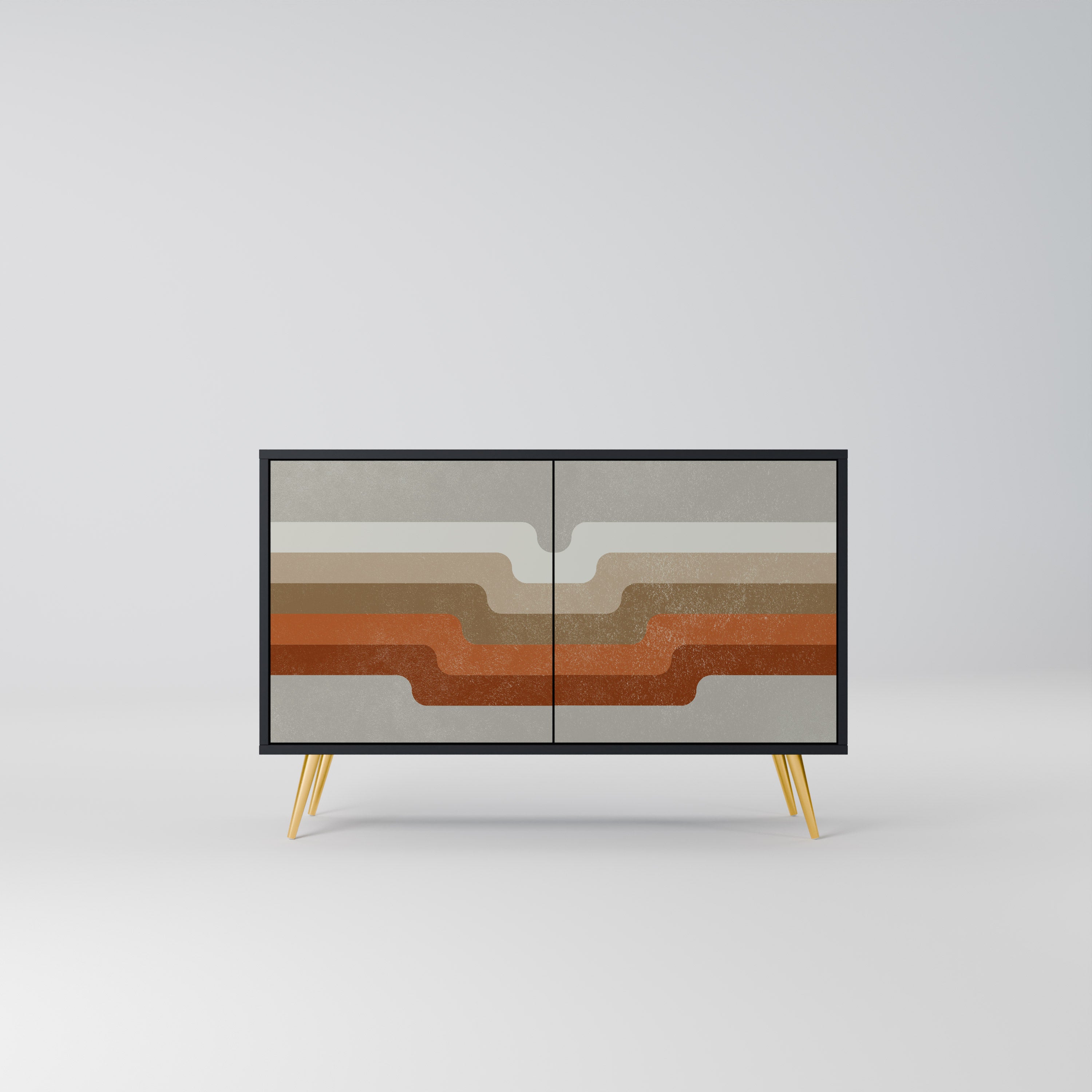 PECULIAR TRAIL 2-Door Sideboard in Black Finish