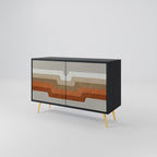 PECULIAR TRAIL Aparador de 2 Puertas en Acabado Negro