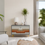 PECULIAR TRAIL Aparador de 2 Puertas en Acabado Negro