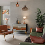 PECULIAR TRAIL Aparador de 2 Puertas en Acabado Negro