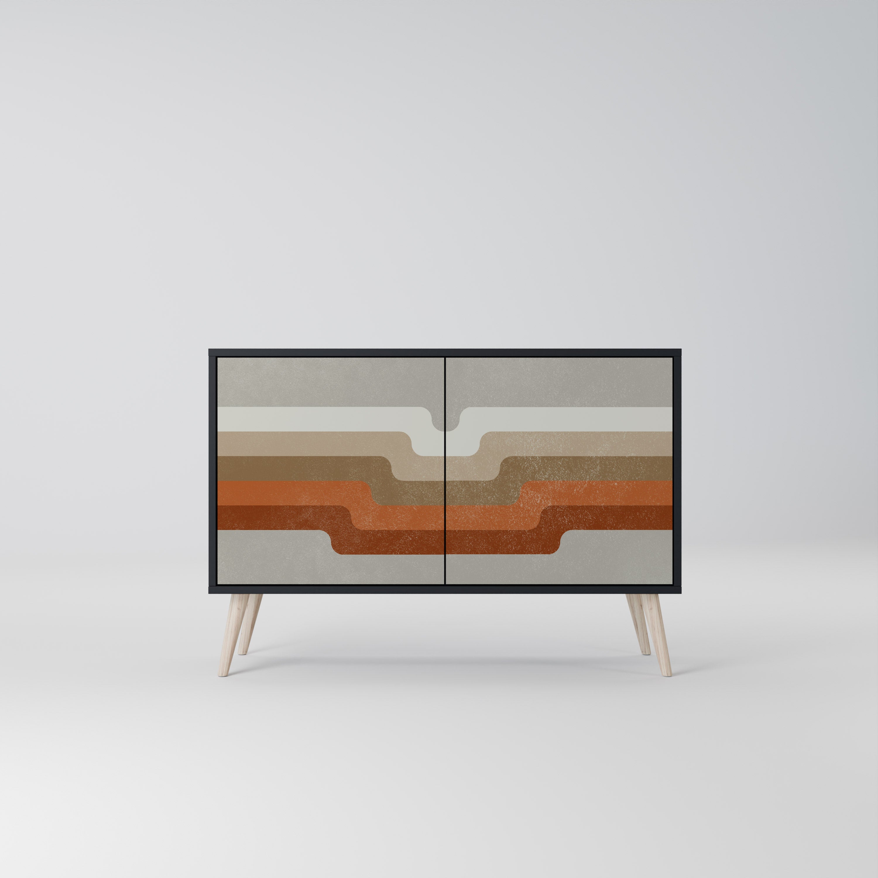 PECULIAR TRAIL 2-Door Sideboard in Black Finish