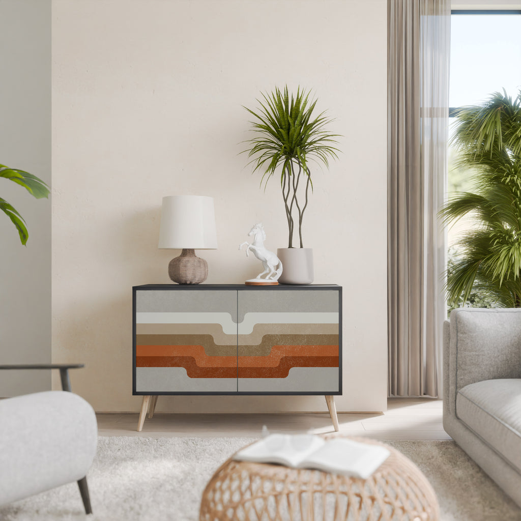 PECULIAR TRAIL 2-Door Sideboard in Black Finish