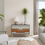 PECULIAR TRAIL Aparador de 2 Puertas en Acabado Negro