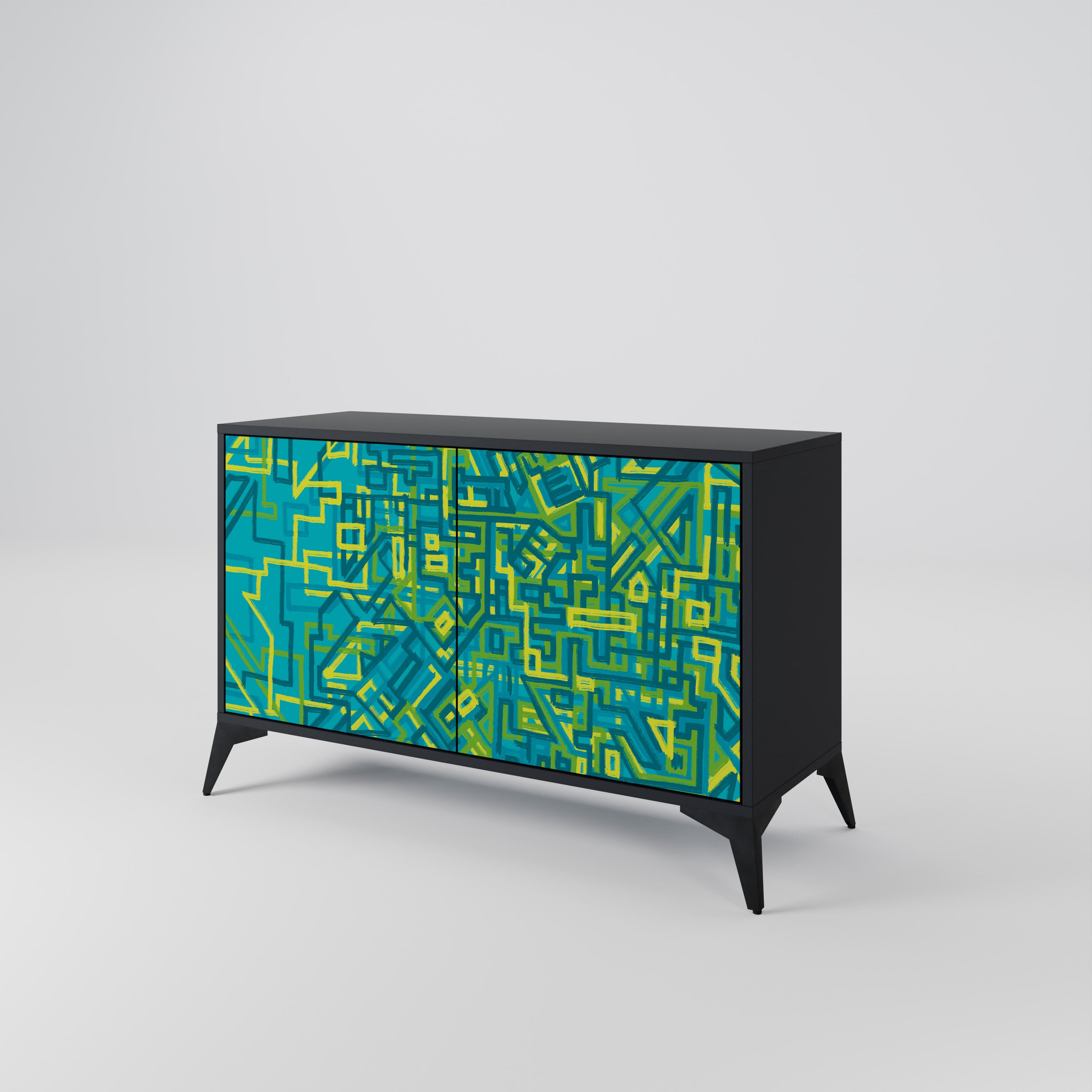NOSTALGIC MEMORIES 2-Door Sideboard in Black Finish