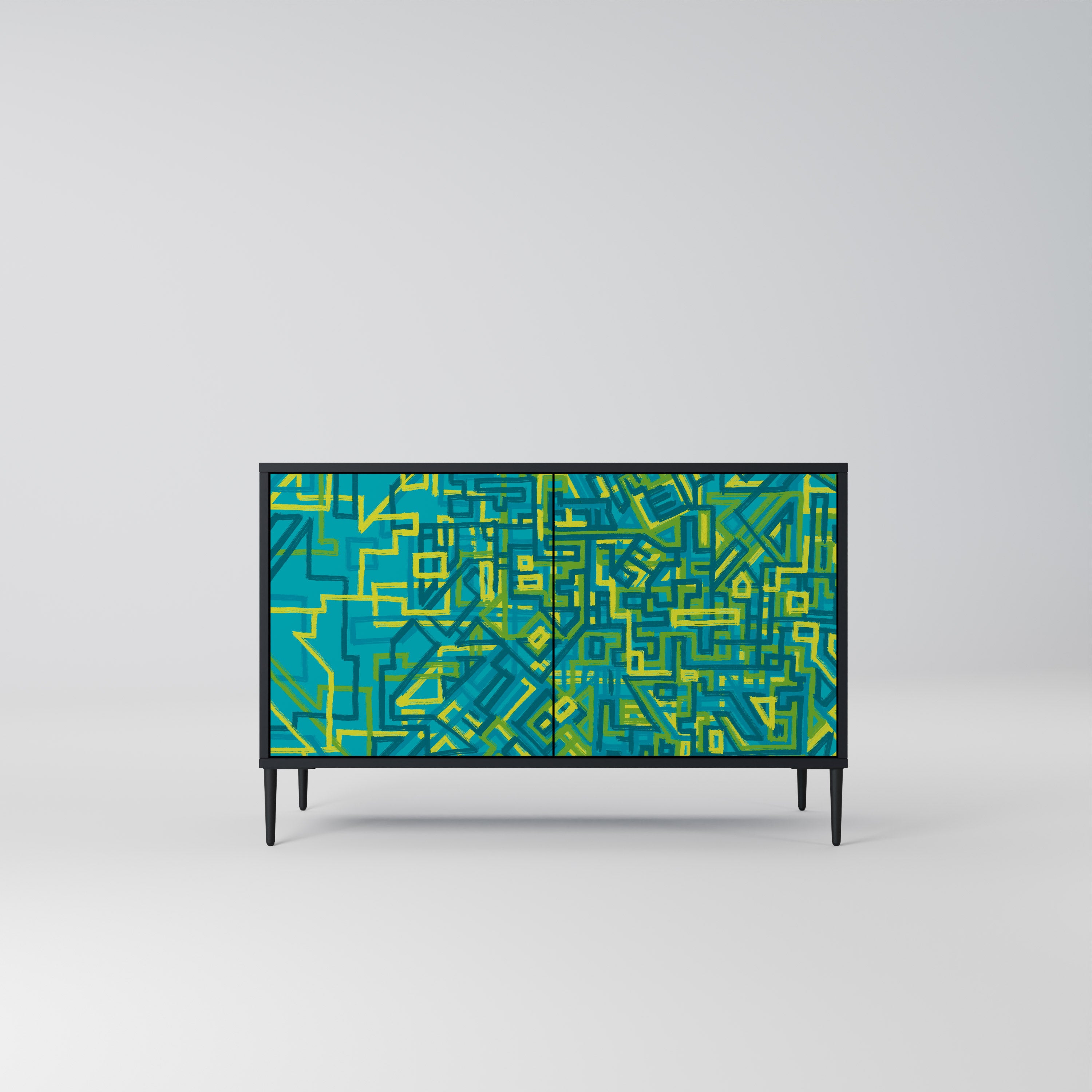 NOSTALGIC MEMORIES 2-Door Sideboard in Black Finish