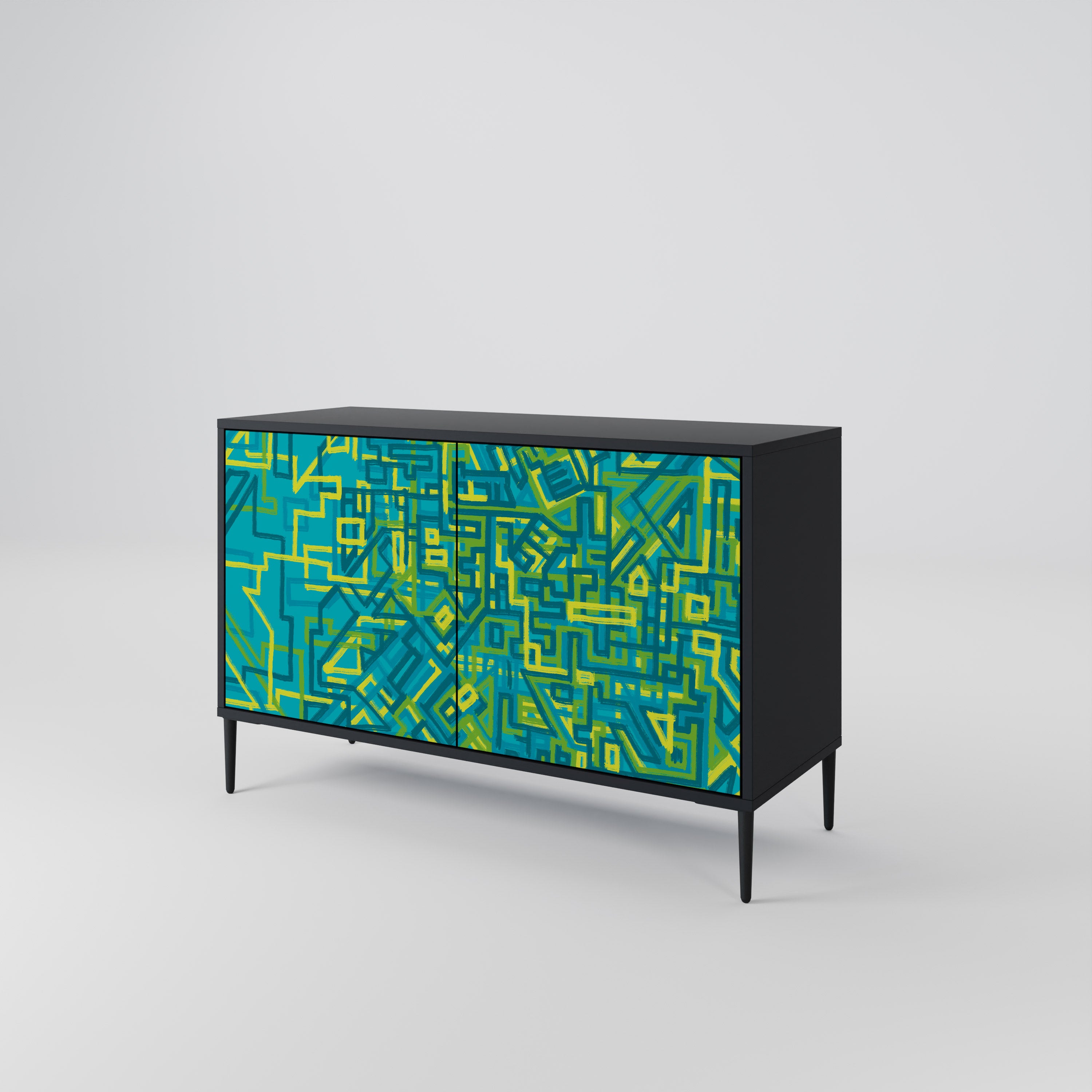 NOSTALGIC MEMORIES 2-Door Sideboard in Black Finish