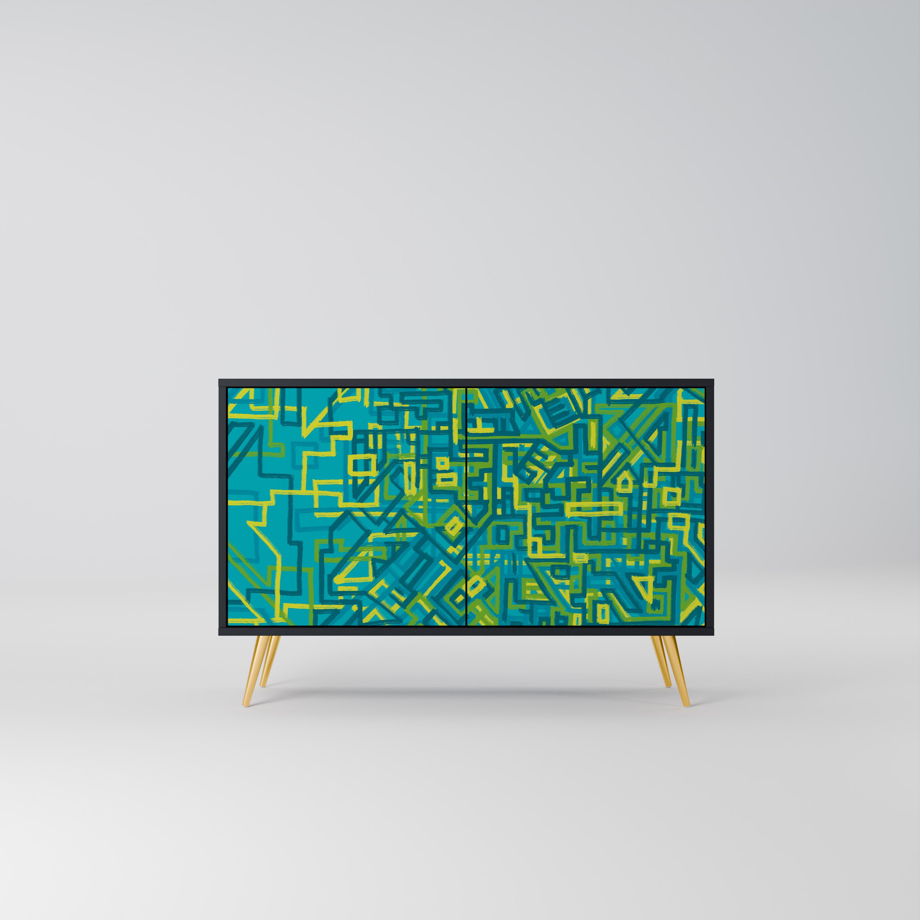 NOSTALGIC MEMORIES 2-Door Sideboard in Black Finish