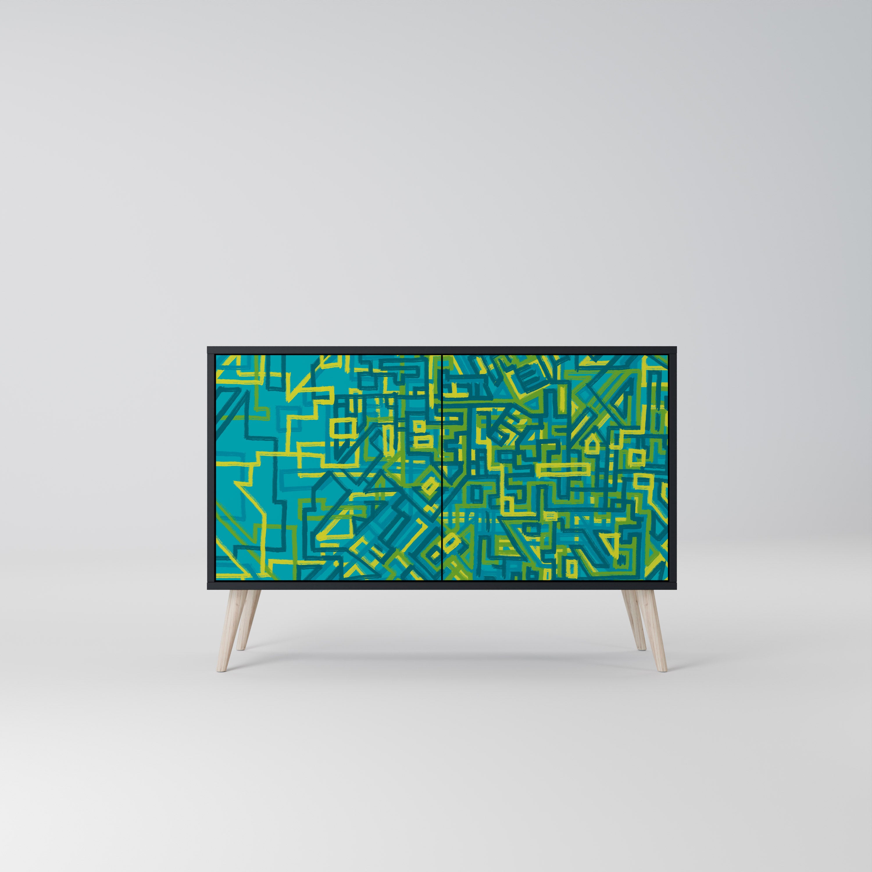 NOSTALGIC MEMORIES 2-Door Sideboard in Black Finish