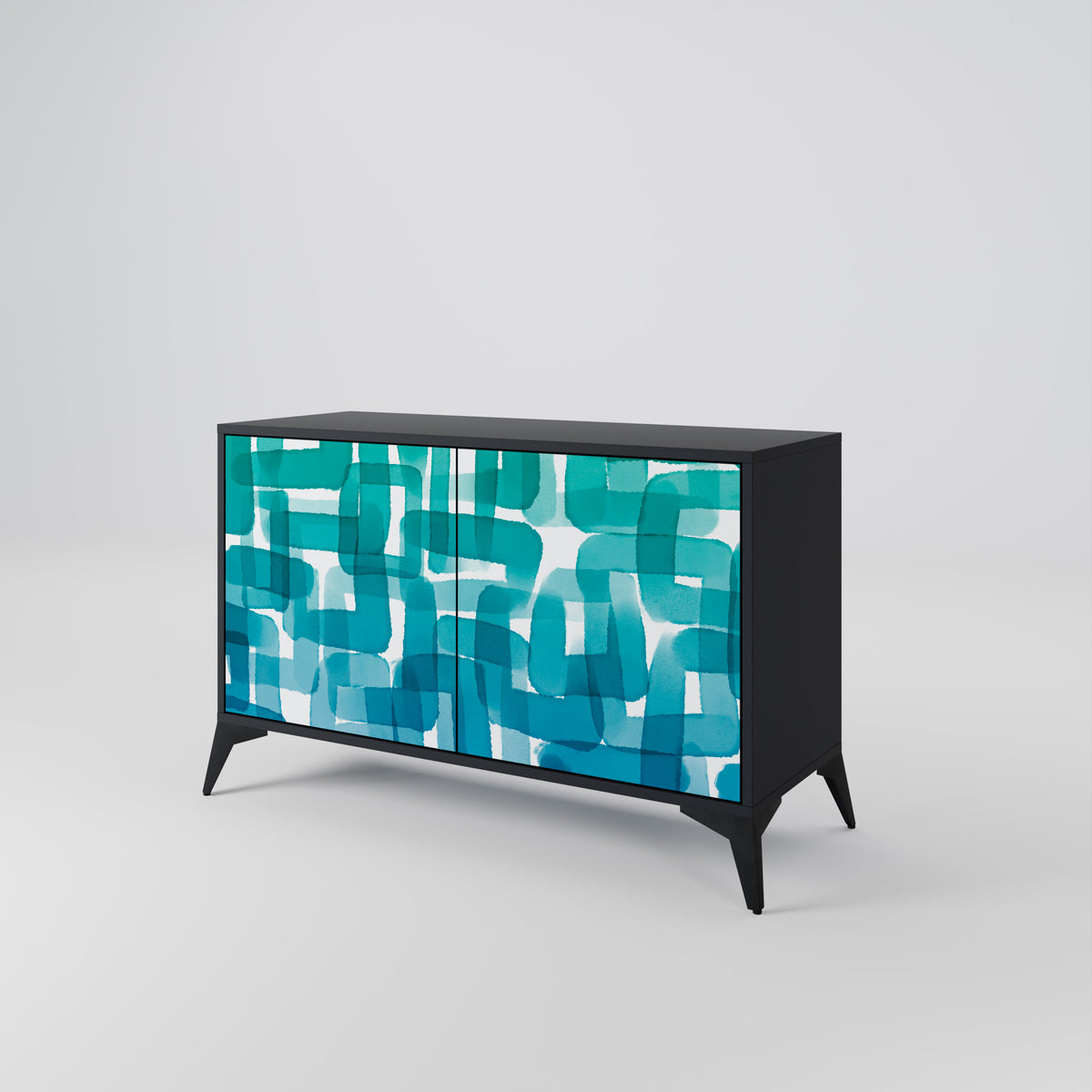 TURQUOISE RECTANGLES Aparador de 2 Puertas