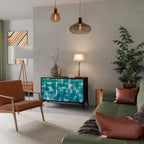 TURQUOISE RECTANGLES Aparador de 2 Puertas