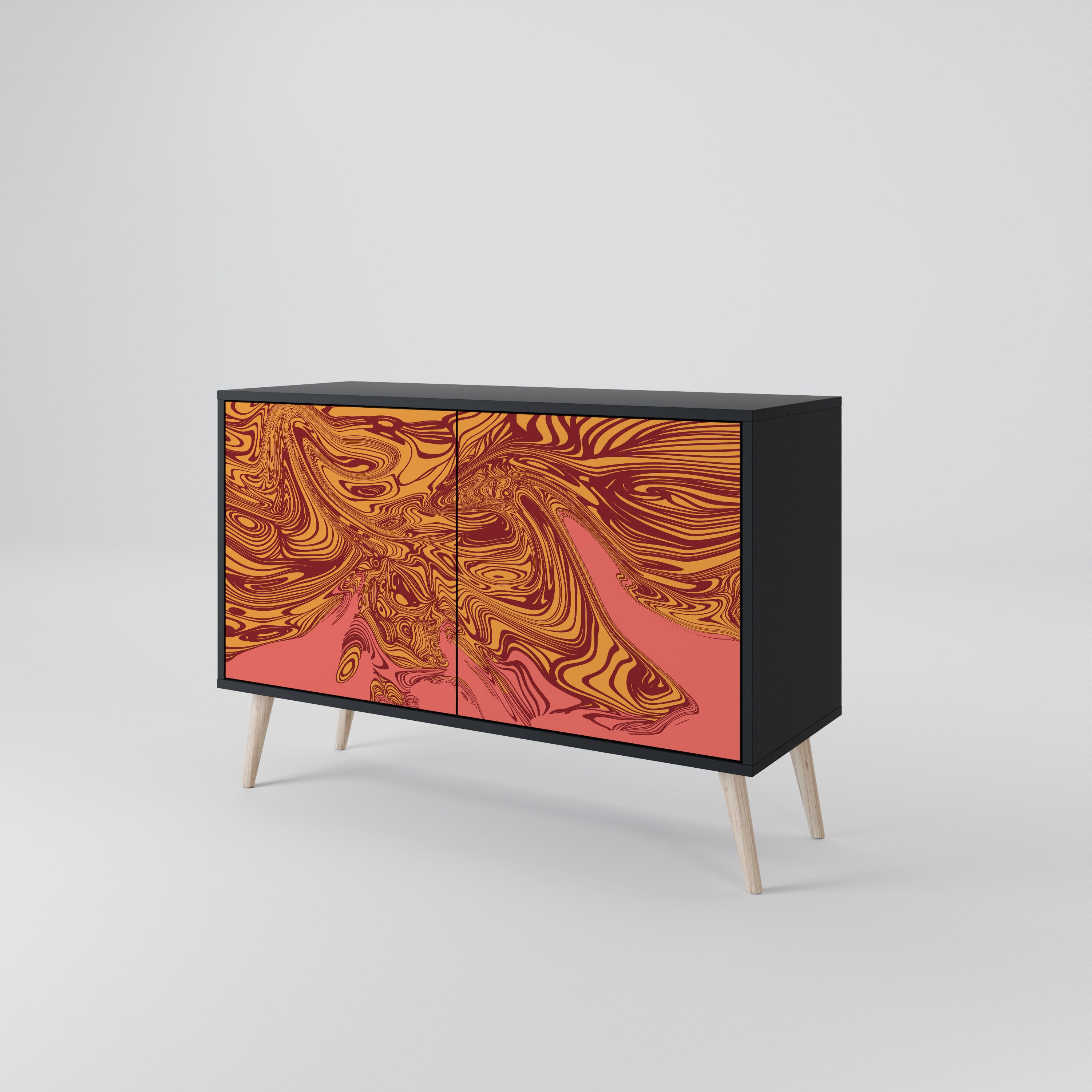FLOATING THOUGHTS 2-Door Sideboard in Black Finish