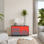 RISING GEOMETRY STARS 2-Door Sideboard in Black Finish