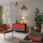 RISING GEOMETRY STARS 2-Door Sideboard in Black Finish