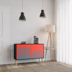 RISING GEOMETRY STARS 2-Door Sideboard in Black Finish