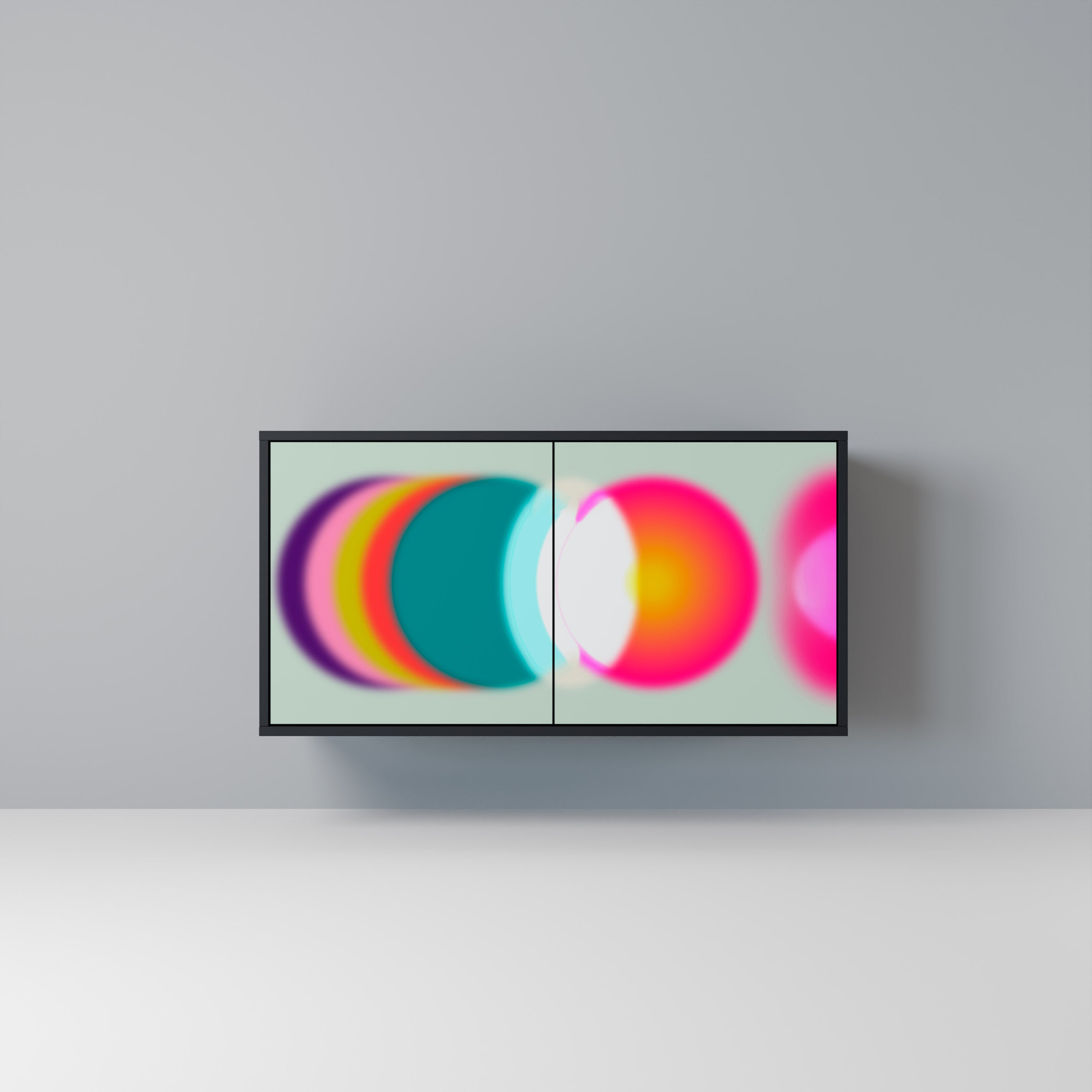 SYMPHONY OF COLORS 2-Door Sideboard in Black Finish