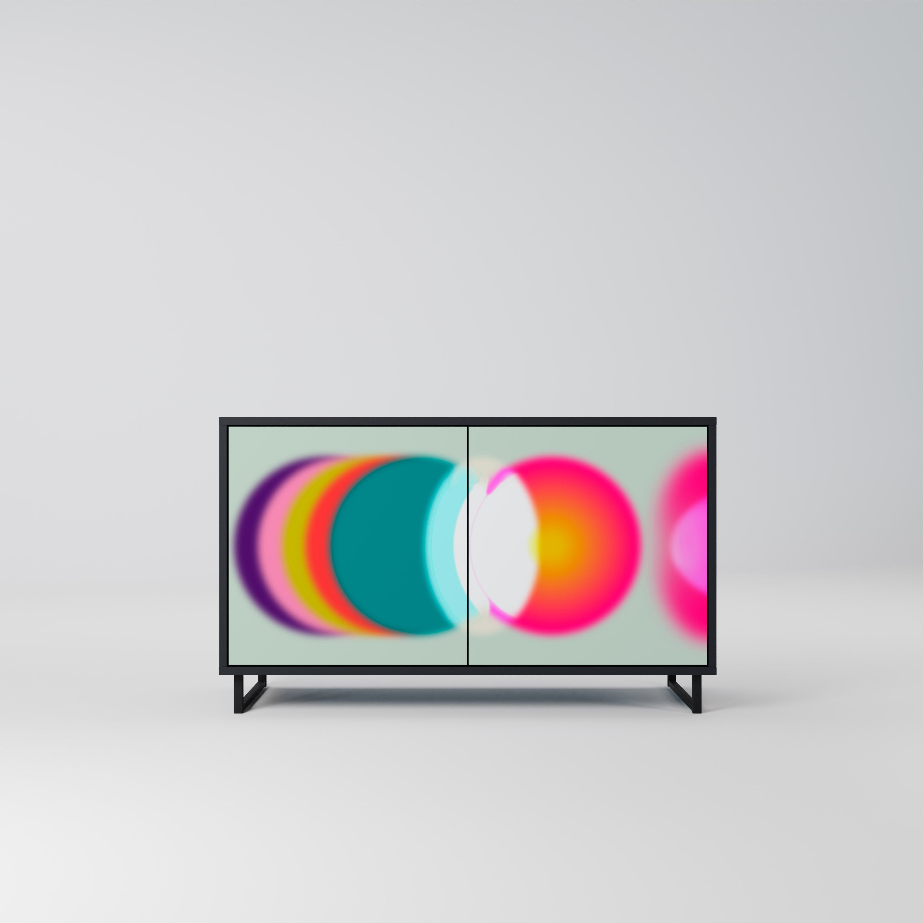 SYMPHONY OF COLORS 2-Door Sideboard in Black Finish