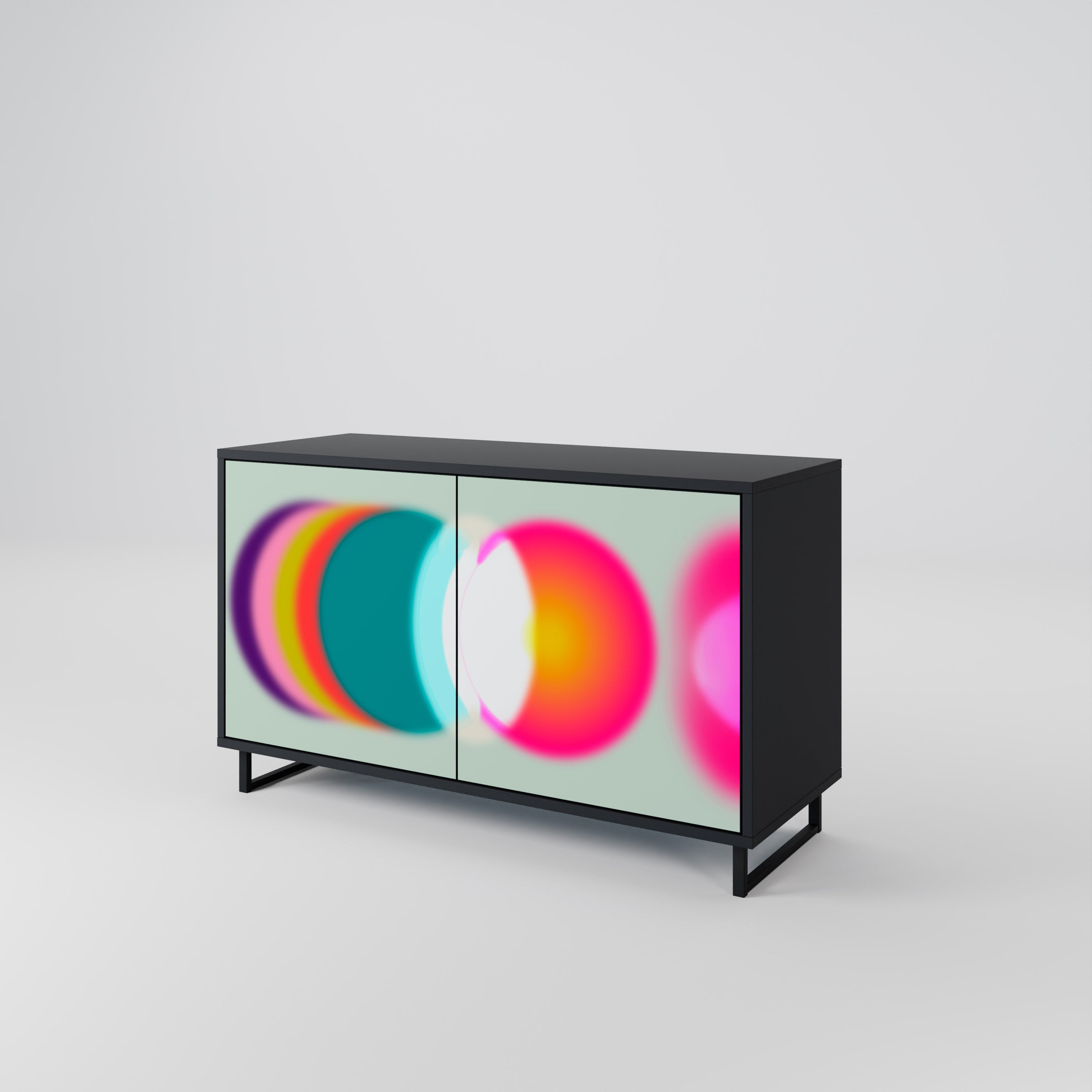 SYMPHONY OF COLORS 2-Door Sideboard in Black Finish