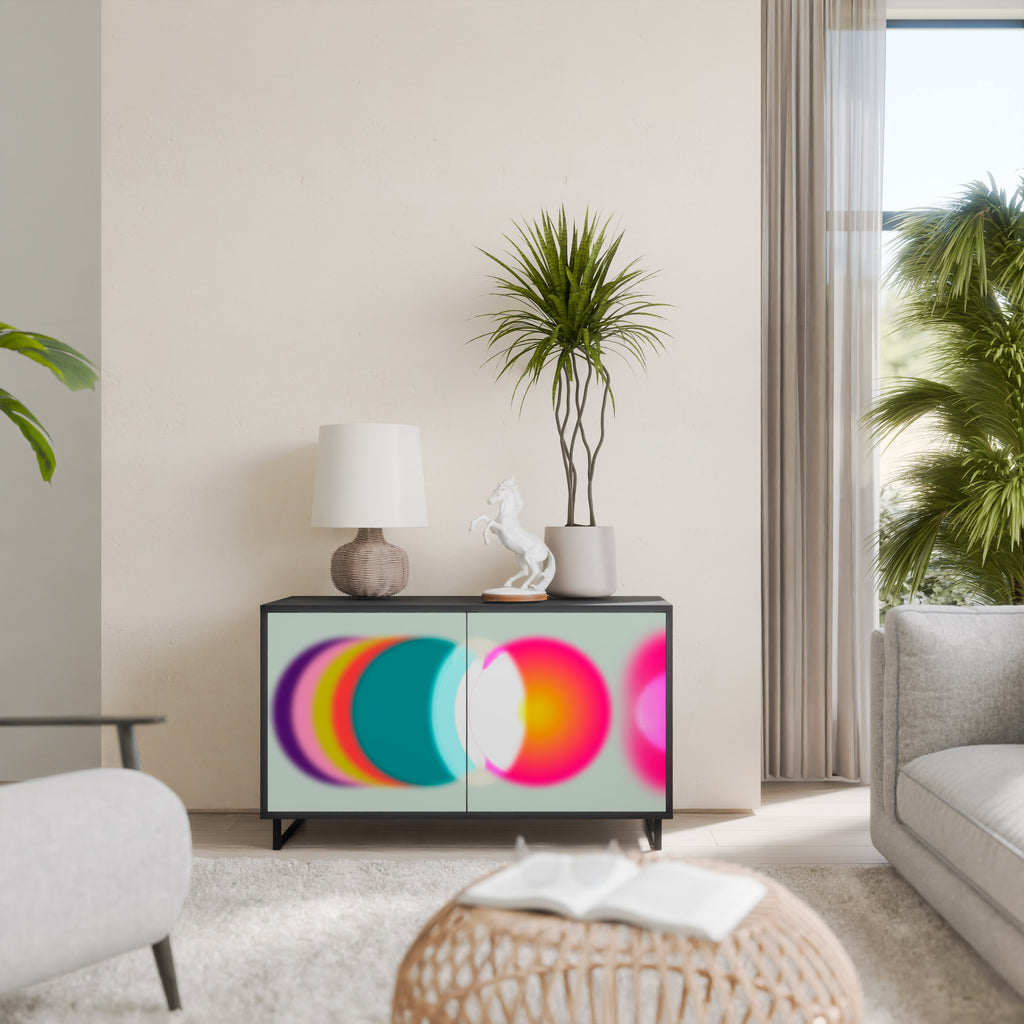 Aparador de 2 puertas SYMPHONY OF COLORS en acabado negro